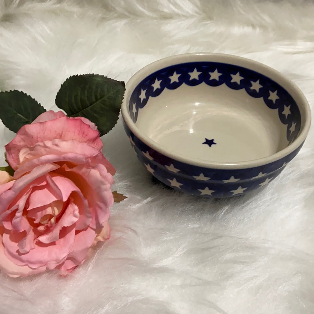 80's BOLESLAWIEC Handmade Poland.Painted BOWL,